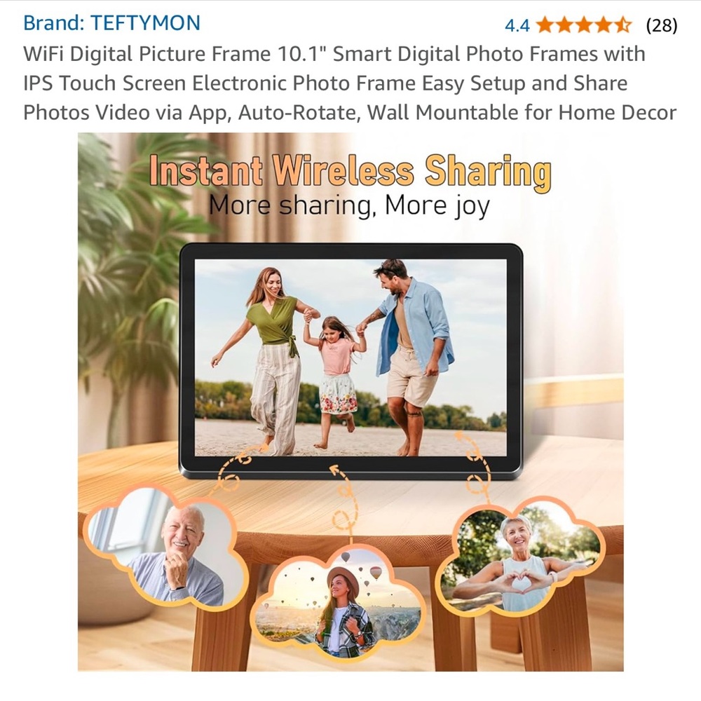 Teftymon Digital Photo Frame - Picture 3 of 9